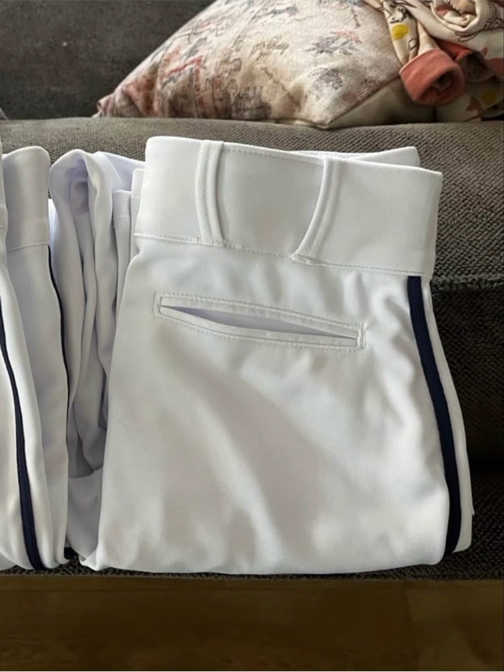 2 Pair Champro‎ Youth Triple Crown Open-Bottom Baseball Pants with Piping - XL